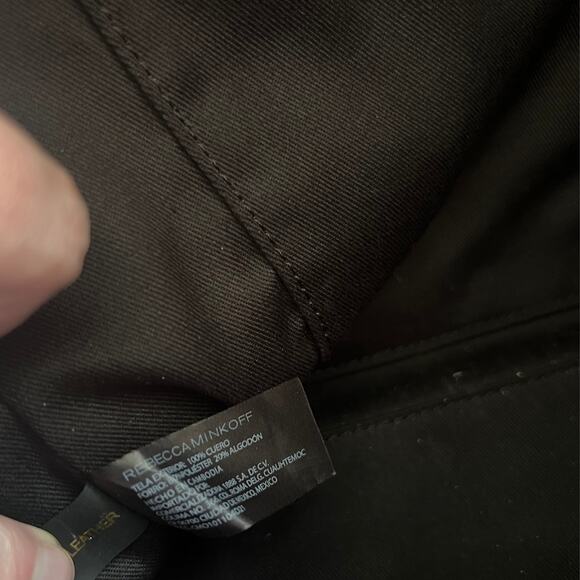 Rebecca Minkoff Large Gabby Tote Black Leather Textured Shoulder Work Bag - Picture 14 of 14